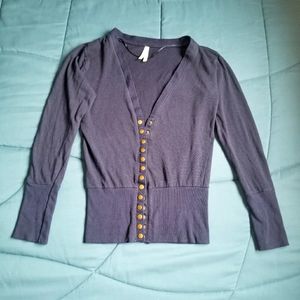 Color Story Navy Button Up Blouse